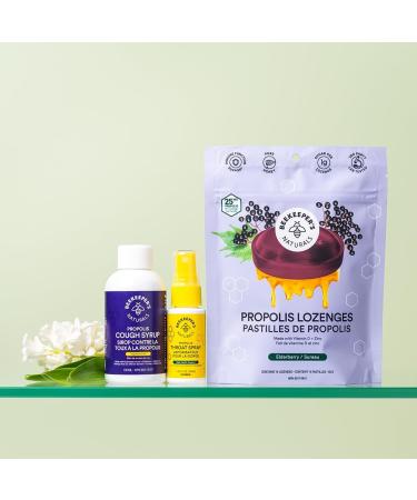 Soothing Honey Elderberry Cough Drops by Beekeeper's Naturals - Immune Support with Vitamin D Zinc and Propolis Throat Soothing Lozenges 14 Ct(2PACK) Elderberry 14 count (Pack of 2) - Buy Online on GoSupps.com