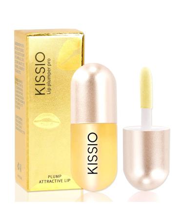 KISSIO Lip Plumper,Day Lip Plumper Pro,Lip Enhancer,Plant Extracts Plumping Lip Serum, Lip Plumping Balm, Moisturizing Clear Lip Gloss for Fuller Lips & Hydrated Beauty Lips 5.5ml (06#Clear)