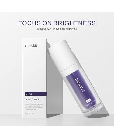 Purple Teeth Whitening Booster - Stain Removal & Yellowing Reduction - 30ml - Buy Online on GoSupps.com