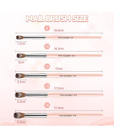 Premium Size 10 Acrylic Brush for Nail Art - Perfect Nail Brush for Acrylic Powder & Acrylic Nails - #10 Pink - Buy Online on GoSupps.com