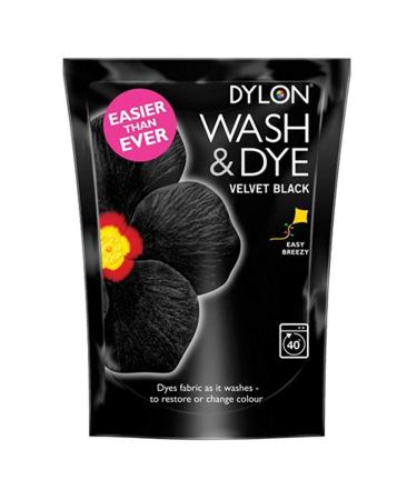 Dylon 3 X Wash & Dye Black Machine Dye Fabric Large 350G