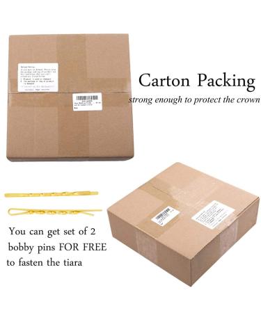 Brishow Crystal Butterfly Wedding Crown - Gold Rhinestone Tiara for Women and Girls | Flower Queen Hair Accessory - Style1 - Buy Online on GoSupps.com