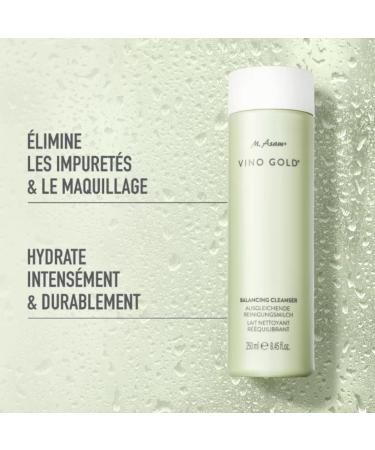 M. Asam VINO GOLD Rebalancing Cleansing Milk (250ml) Refines skin texture & gently exfoliates dead cells sugar crystals soaked in grape seed oil leaves skin smooth - Buy Online on GoSupps.com
