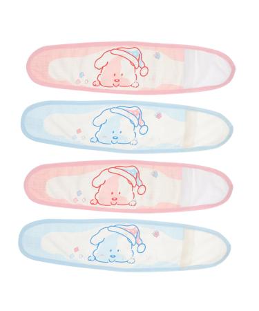 Coolhiya 4 pieces baby belly navel cord band baby navel care baby belly warmer umbilical cord care baby abdominal protection umbilical belt children navel newborn toddler toddler still girdle pure cotton
