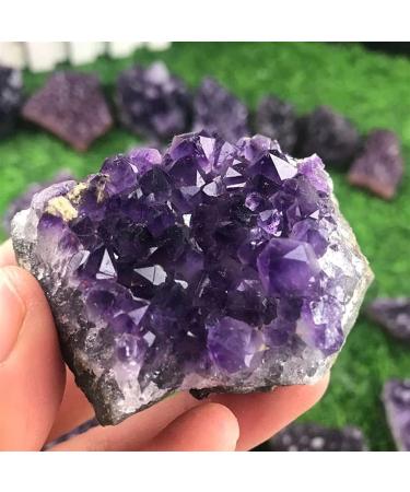 Natural Amethyst geode Quartz Cluster Crystal Specimen Reiki Stone ERTEYIN (Size : 220-260g)