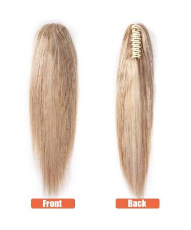 Buy Elailite Real Hair Ponytail Extensions 55cm 120g - Remy Smooth #12/613 Golden Brown & Bleached Blonde Hair Parts with Clamp - Buy Online on GoSupps.com