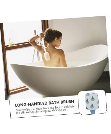 Healvian Bath Brush Scrubber - Household Shower Back Exfoliator with Handle - Blue Abs Body Cleaning Accessory - Buy Online on GoSupps.com