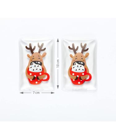 High-Quality Reusable Hand Warmers with Beautiful Moose Cup Patterns - Set of 2 | Pocket Warmers for All Seasons - Buy Online on GoSupps.com