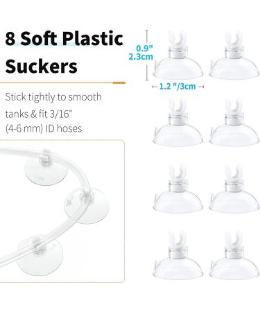 Pawfly 7.5m Aquarium Airline Hose Set - Standard Air Pump Accessories with Suction Cups & Check Valves for Optimal Ventilation (White) - Buy Online on GoSupps.com