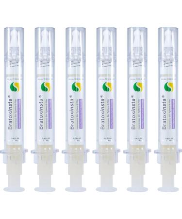 Bratoxinsta Instant Wrinkle Filler - Anti Aging Skin Tightening Serum | Fast Acting Brazilian Stem Cell Complex to Smoothe Under Eye Bags and Wrinkles | 12mL Pack of 6 Applicators