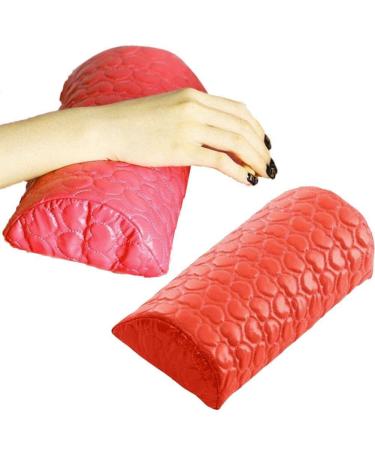 Hand Cushion Holder Nail Art Mat Pad Soft Pu Leather Sponge Arm Rest Heart Design Nail Pillow Manicure Art Beauty Tools Red