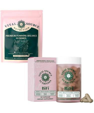 Vital Source Nutrition - Premium Feminine Balance Gummies & BiFi Capsules Premium Primal Organ Blend