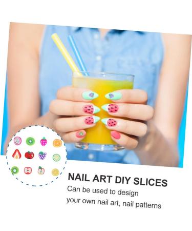FRCOLOR 4800 Pcs 12 Fruit Sliced nail Art Accessories 3d Nail Charms Nail Diy Slices Nail Art Fruit Flatback Buttons Decor Nail Manicure Fruit Slices Nail Decals Flowers - Buy Online on GoSupps.com
