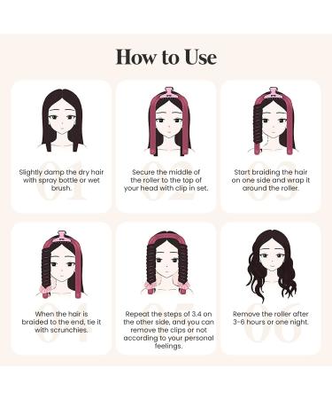 No Heat Curlers Headband for Medium and Long Hair - Heatless Curling Rod for Overnight Styling - Includes Hair Clip and Ties - Blue - Buy Online on GoSupps.com