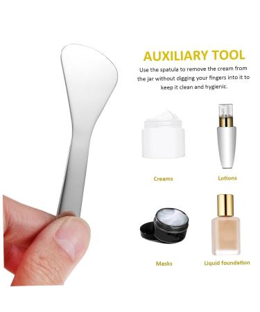 2-Piece Stainless Steel Spatula Set for Cosmetics - Ideal for Eye Cream Face Masks & Lotions - Buy Online on GoSupps.com