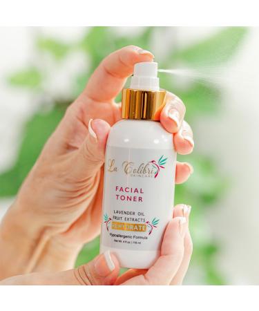 Rehydrate Facial Toner for Women | Hypoallergenic Vegan Acne Solution | Hydrating Witch Hazel & Hyaluronic Acid | 4 Oz Pore Minimizer - Buy Online on GoSupps.com