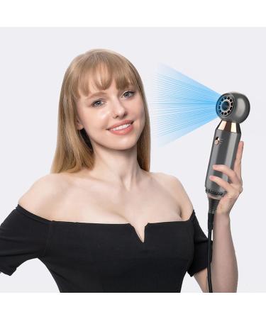 TIYETA Ionic Hair Dryer 800W Professional Salon Blow Dryer Small Size Travel Hair Dryer Powerful Fast Blow Dryer for Home Salon Travel Woman Kids Grey - Buy Online on GoSupps.com