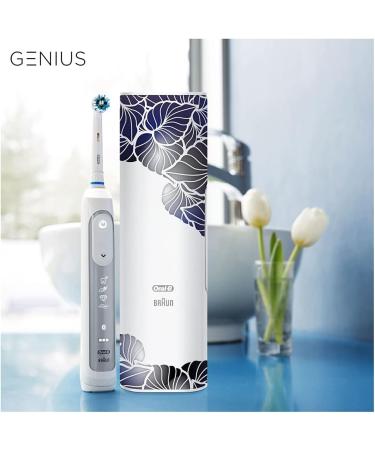 Buy Oral-B Genius 8500 Electric Toothbrush - 5 Cleaning Modes Bluetooth Travel Case - Silver Design Edition | Perfect Dental Care Gift - Buy Online on GoSupps.com