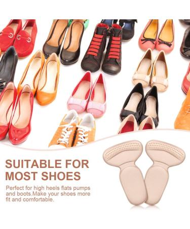 Forbidden Road 4 Pair Heel Pads - Reusable Cushion Inserts for Shoes - Self-Adhesive Shock Absorbing Heel Grips - Men and Women - Beige - Buy Online on GoSupps.com