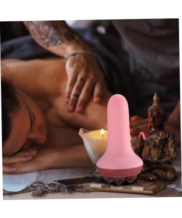 ABOOFAN Massage Roller - Body Care Tool for Back and Hair Growth | Manual Percussion Massager | Slim Waist | 14.5x7.5cm | Pink - Buy Online on GoSupps.com