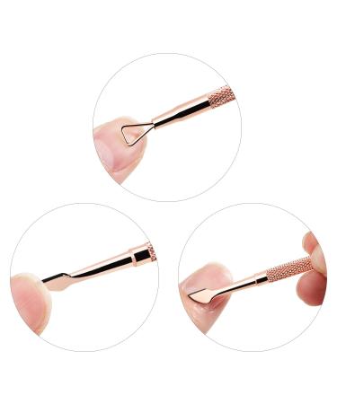 Gel Nail Polish Remover Set - 300 Foil Nail Wraps/Wipes with Rose Gold Cuticle Pusher - Buy Online on GoSupps.com
