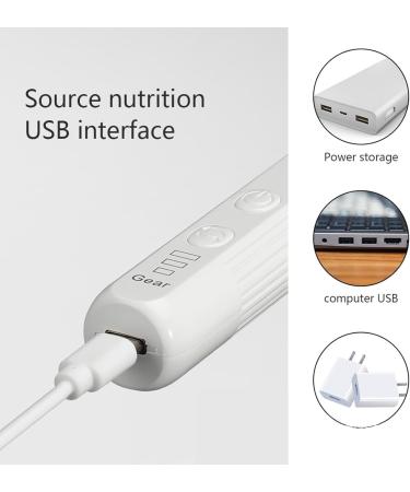 Fulenyi Electric Nail File for Acrylic Nails Electric Polishing Set with Nail Drill - Compact Portable Design Electric Filer Hand Foot Care Tool for Nail Grind White English Version - Buy Online on GoSupps.com