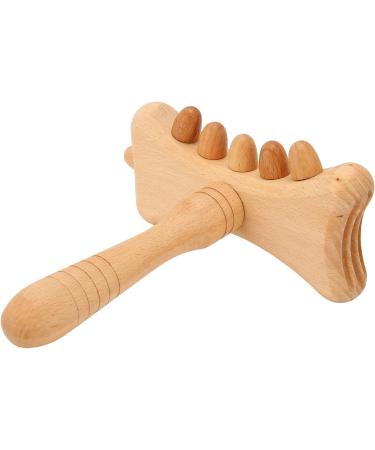 Wood Roller Massager - Manual Gua Sha Tool for Acupuncture Cellulite & Lymph Drainage Therapy - Effective Fascia & Neck/Back Massage Device - Buy Online on GoSupps.com