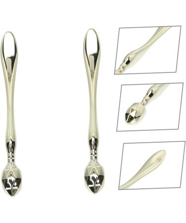 WOONEKY 2pcs Eye Cream Stick Eye Creams Face Massage Spoon Makeup Applicator Face Massage Applicator Female Eye Massage Tool Women Beauty Supply Salon Supply Zinc Alloy Metal 8x1cm Golden - Buy Online on GoSupps.com