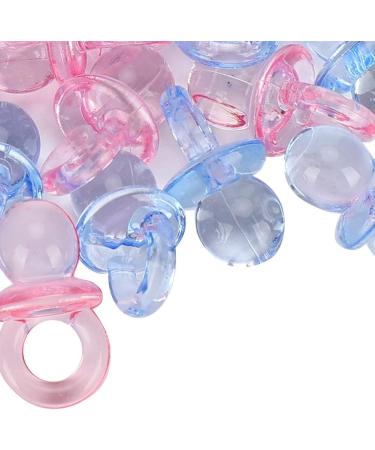 Buy 100 Acrylic Pacifier Decoration Toys - Mini Colorful Baptism Baby Toys (Transparent Pink & Blue) - International Shipping Available - Buy Online on GoSupps.com