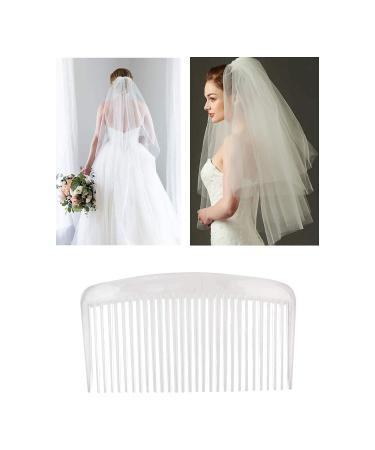 20 Pack Clear White Large Plastic Hair Side Comb Set for Women - Bridal Wedding Veil Decorative Headpiece and French Twist Updo Bun Accessories - Buy Online on GoSupps.com