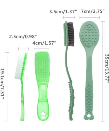 QiCheng&LYS Long Handle Hand Shower, Bath, Shoe, Laundry & Board Brush Set (Green, 2PCS) - Buy Online on GoSupps.com
