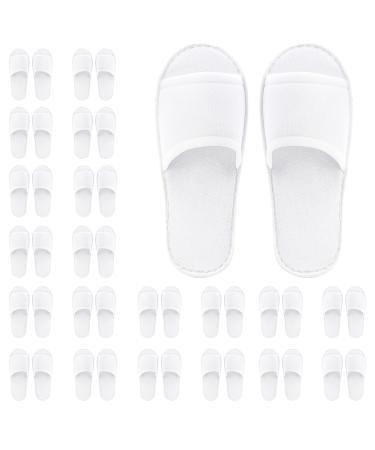 Frcctre 20 Pairs Disposable Slippers  Open Toe Comfortable Cotton Disposable Spa Slippers  Bulk Unisex Non-Slip Disposable Guests Slippers for Home Hotel Travel Train Use  White - Buy Online on GoSupps.com