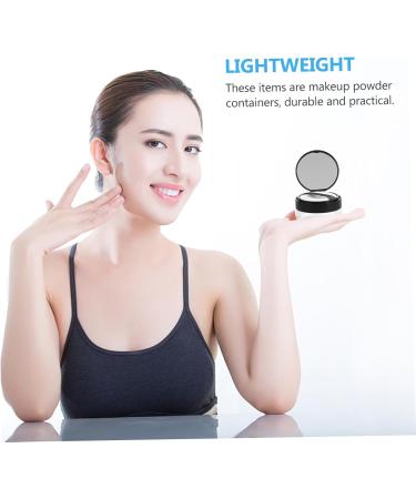 SOESFOUFU 6 Pcs Elastic Mesh Loose Powder Box Portable Powder Case Foundation Powder Puff DIY Abs Black - Buy Online on GoSupps.com