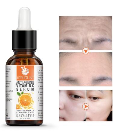 Vitamin C Serum - Anti Aging Face Serum with Vitamin C - Anti-Dark Spots & Brightening Serum with Hyaluronic Acid - Vitamin C Serum For Dull Tired - Vit E Oil Women/Men - Buy Online on GoSupps.com