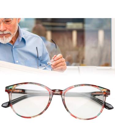 Fashionable Gemille Senior Reading Glasses - Stylish Computer Accessories with Storage Box - Tea Colorful Frame - Buy Online on GoSupps.com