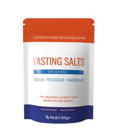 Fasting Salts: Sodium, Potassium, Magnesium. Pure, Unflavoured Electrolyte Powder with Zero Additives. Fasting Electrolyte Supplement from Nutri-Align Fasting Range. 400g.