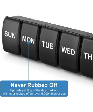 2 Pack Small Pill Organizer for Daily Vitamins - 7 Day AM/PM Pill Box - Travel-Friendly Weekly Medication Case in Black/White - Buy Online on GoSupps.com