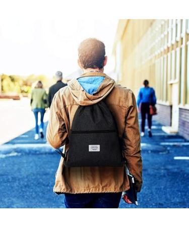 Livacasa Waterproof Gym Bag with Zipper Pocket | Versatile Sports Backpack for Men & Women - Adjustable Tunnel Design - 42x30cm - BLACK - Buy Online on GoSupps.com