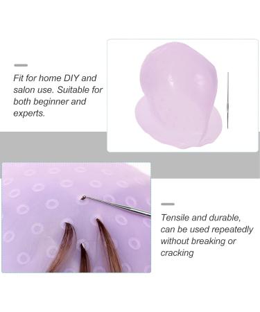 Sewroro Bonnet de Coiffure en Silicone lastique Taille Unique avec Aiguilles Crochet pour M ches R utilisable Bonnet de Teinture Professionnel pour Salon et Usage Couleur Al atoire - Buy Online on GoSupps.com