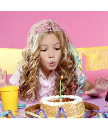 Birthday Princess Set: Crown, Sash, Tiara & Headband in Pink - Rhinestone Happy Birthday Accessories for Women - Buy Online on GoSupps.com