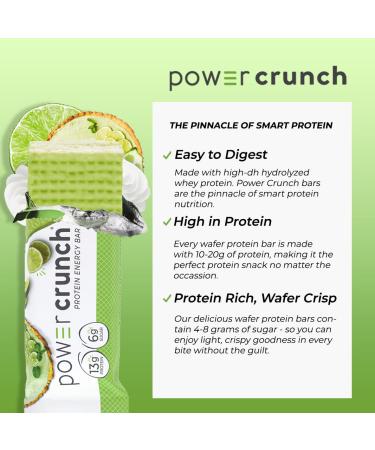 BNRG Power Crunch Protein Energy Bar - Key Lime Pie (12 x 1.4 oz) - Delicious & High-Protein Snack - Buy Online on GoSupps.com
