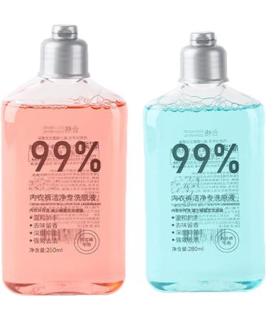 99% Period Panty Cleaner Underwear Laundry Detergent Liquid Underwear Detergent Laundry Detergent For Washing Underwear Plant Based Laundry Detergent Maintain Underwear Freshness (Blue+Pink)