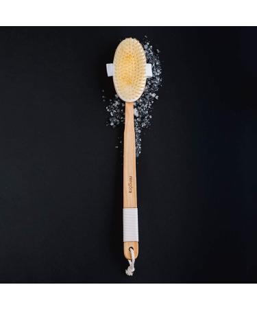 Long Handle Bath Brush for Shower - 20 inch Back Scrubber with Stiff Bristles - Detachable and Ideal for Men, Women, and Elderly - Buy Online on GoSupps.com
