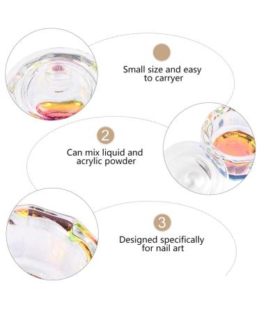 Lurrose 2 pc Nail Glass Crystal Cup & Acrylic Liquid Dapping Shell with Lid | Crystal Nail Dappen Dish for Art | Transparent Dappen Bowl - Shop Internationally! - Buy Online on GoSupps.com