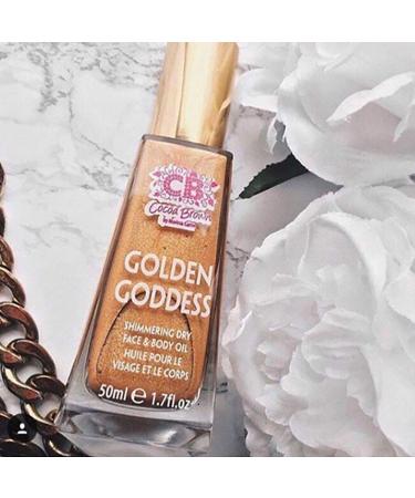 Cocoa Brown Goddess Highlighter - Bronzing Shimmer Oil for Face & Body | Golden Glow Tanning Oil (1.7 oz) - Shop Internationally - Buy Online on GoSupps.com