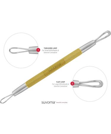 SC-11103-GLD Suvorna Whitehead Remover | Effective Pimple & Cyst Removal Tool for Clear Skin - Buy Online on GoSupps.com