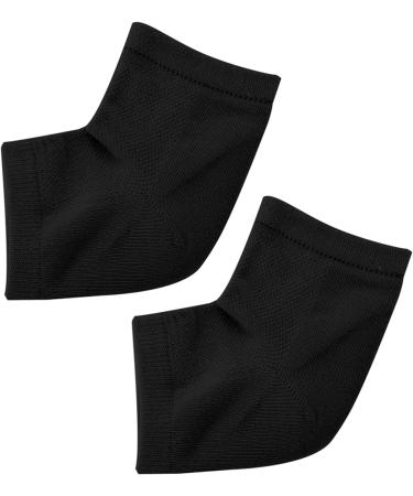 Toeless Gel Heel Sock Heel Protective Socks Muscle Fatigue Prevent Getting Hot for Foot Fatigue Keep Dry (Black) - Buy Online on GoSupps.com