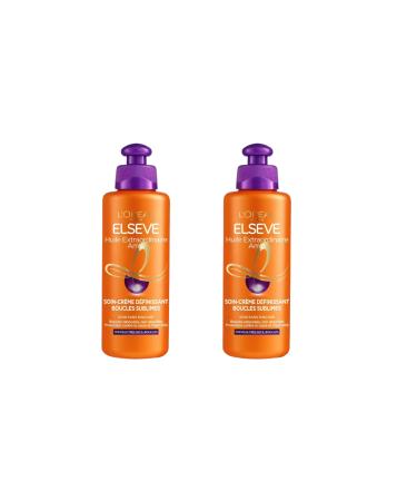 L'Oréal Paris Elseve Huile Extraordinaire Defining Cream Treatment for Curly Hair 200 ml - pack of 2