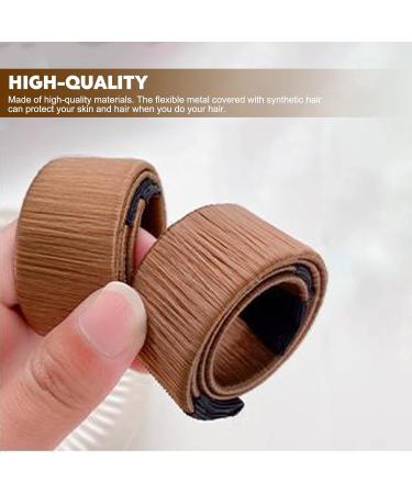 2Pcs Hair Bun Maker Set - French Twist Bun Shaper Accessories for Women & Girls - Lightweight & Portable - Red Brown - Buy Online on GoSupps.com