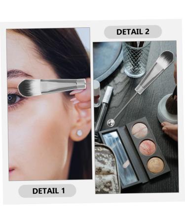 FRCOLOR 2 Sets Metal Handle Makeup Brush Eye Shadow Eyebrow Brush Eyeshadow Loose Powder Brush Eye Makeup Brush Makeup Brush for Women Blush Brush Concealer Brush Beaded Stainless Steel - Buy Online on GoSupps.com
